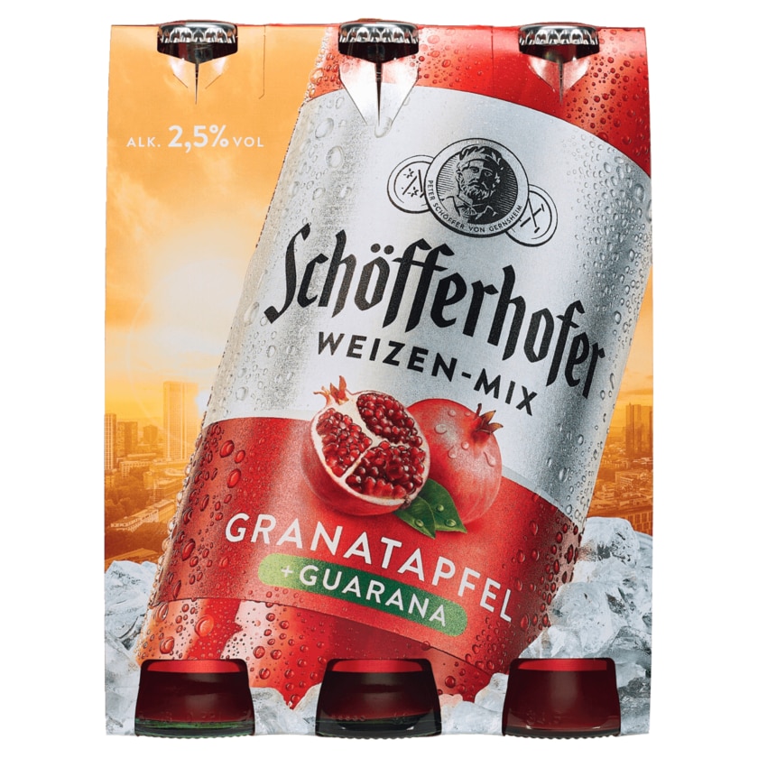 Schöfferhofer Granatapfel + Guarana 6x0,33l